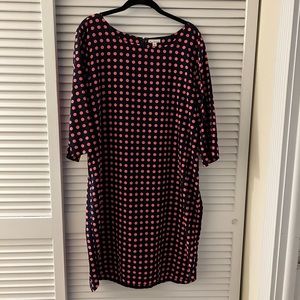 Navy and Neon Pink Dots Vicki GAP dress size 16